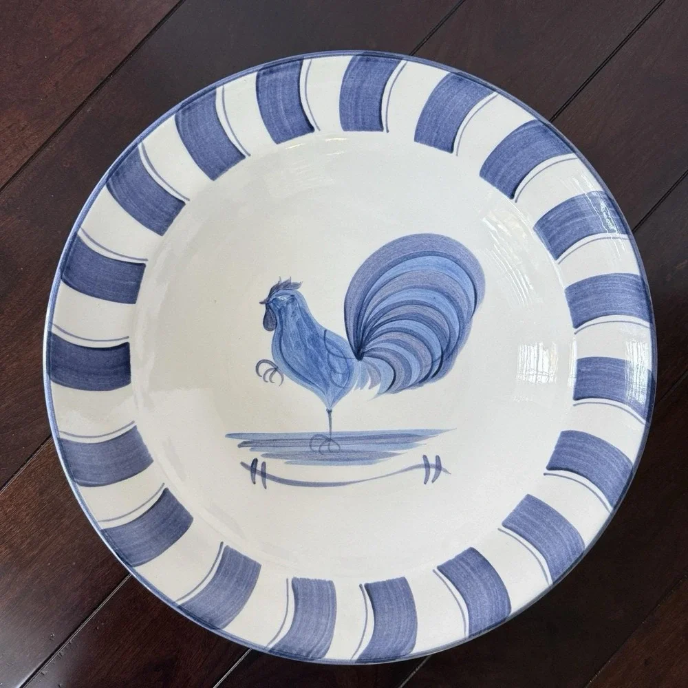 Mikasa Sunrise Laurie Gates Blue Rooster Large 14